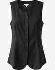 Black Heavy Weight Linen Sleeveless Top Corfu Jeans