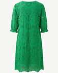 Matcha Embroidered Cotton Dress Corfu Jeans