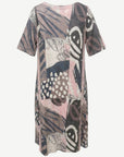 Tile and Vine Cotton Rich Burnout Jersey Midi Dress Corfu Jeans