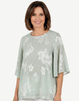 Shimmer Floral Pleated Blouse Corfu Jeans