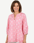 Petal Spot Pintuck Blouse Corfu Jeans
