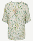 Summer Serene Floral V-Neck Layered Blouse Corfu Jeans