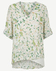 Summer Serene Floral V-Neck Layered Blouse Corfu Jeans