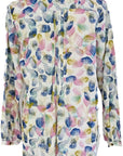 STORY 0 - W2406413 WINTER LEAVES PRINTED LINEN COTTON Corfu Jeans