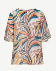 Teal Papaya Soft Print Blouse Corfu Jeans