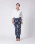 W04B1006 Flower Jacquard Denim Jeans Corfu Easy Living