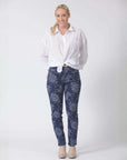 W04B2094 Easy Fit Flower Patterned Jeans Corfu Easy Living
