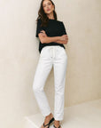 Harper White Elasticated Denim Jeans Corfu Jeans