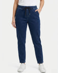 Indigo Night Elasticated Drawstring Stretch Denim Jeans Corfu Jeans
