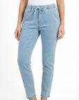 Mist Wash Elasticated Drawstring Stretch Denim Jeans Corfu Jeans