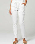White Elasticated Drawstring Stretch Denim Jeans Corfu Jeans