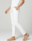 White Elasticated Drawstring Stretch Denim Jeans Corfu Jeans