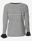 Black and Cream Striped Long Sleeve Top Corfu Jeans