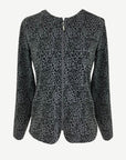 Black Cheetah Print Zip Jacket Corfu Jeans