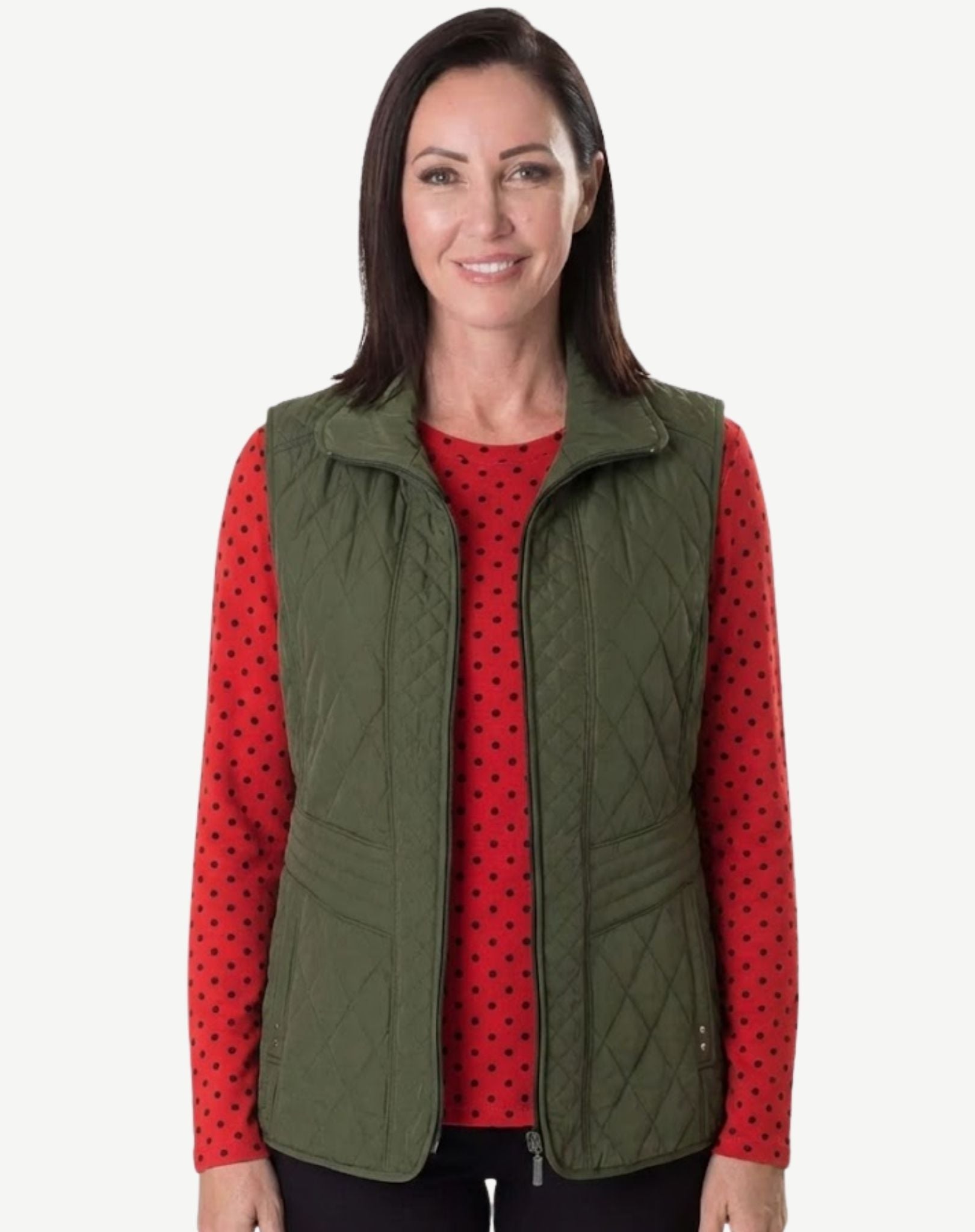 Olive Green Quilted Winter Vest | CORFU Jeans
