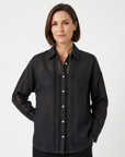 Black Winter Linen Shirt Corfu Jeans