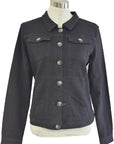 W2417639 BLACK COLOURED STRETCH DENIM JACKET Corfu Jeans