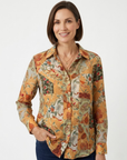 Sage Patchwork Shirt Corfu Jeans