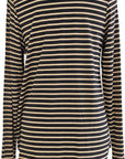 W2438541 BLACK TAN STRIPED KNIT Corfu Jeans