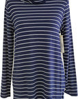 W2438612 NAVY WHITE STRIPED KNIT Corfu Jeans