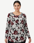 Frosty Pink Rose Long Sleeve Knit Top Corfu Jeans