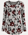 Frosty Pink Rose Long Sleeve Knit Top Corfu Jeans