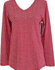W2438718 RASPBERRY STRIPED KNIT Corfu Jeans