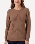 Coffee Star Knit Sweater Corfu Jeans