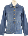 W2467670 MID BLUE STRETCH DENIM JACKET Corfu Jeans