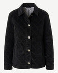 Black Stretch Cord Quilted Jacket Corfu Jeans