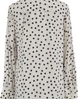 W2476273 VANILLA BLACK COTTON BLEND SPOT BLOUSE Corfu Jeans