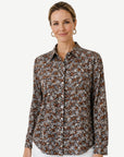 Frosty Blooms Printed Long Sleeve Shirt Corfu Jeans