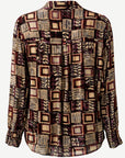 Rich Amethyst Printed Long Sleeve Shirt Corfu Jeans