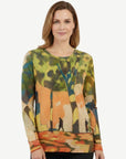 The Park Printed Knit Top Corfu Jeans