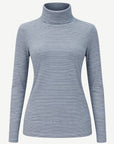 Striped Long Sleeve Turtleneck - Blue & Indigo Corfu Jeans