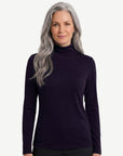 Essential Cotton Long Sleeve Turtleneck - Ink Corfu Jeans