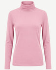 Essential Cotton Long Sleeve Turtleneck - Petal Corfu Jeans
