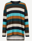 Walnut Striped Long Sleeve Knit Top Corfu Jeans