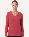 Raspberry Striped Cotton Long Sleeve Tee Corfu Jeans