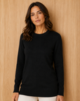 Black Plain Jersey Knit Corfu Jeans