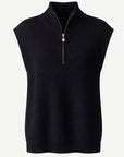 Black Plain Jersey Knit Vest