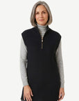 Black Plain Jersey Knit Vest Corfu Jeans