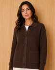 Coffee Knit Shacket Corfu Jeans