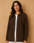 Coffee Knit Shacket Corfu Jeans