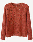 Caramel Crochet Chenille Knit Jumper Corfu Jeans