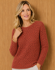 Caramel Crochet Chenille Knit Jumper Corfu Jeans