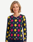 Star Bright Soft Brushed Knit Long Sleeve Top Corfu Jeans