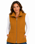 Amber Gold Poly Nylon Vest Corfu Jeans