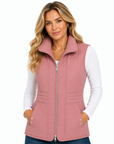 Frosted Rose Poly Nylon Vest Corfu Jeans