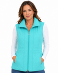 New Teal Poly Nylon Vest Corfu Jeans